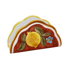 Scalloped "Gubbio" wall platter Positano Rosso Italian Pottery