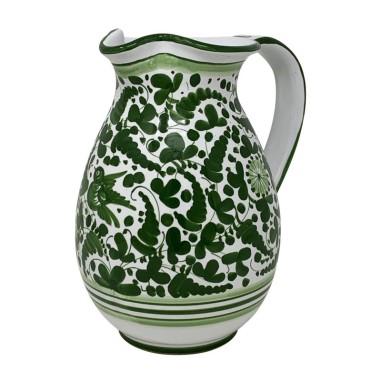 Pitcher Arabesco Turchese Italian Pottery