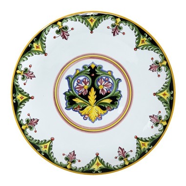 Wall platter 16" Lavanda Handcrafted Deruta Pottery
