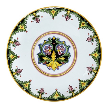 Assiette vague 40cm Lavande Céramique artisanale italienne originale de Deruta