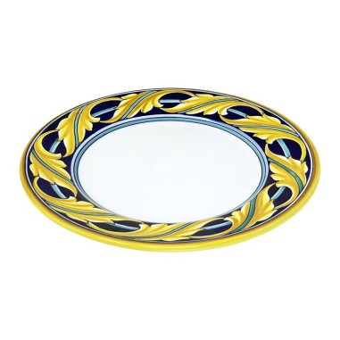 Assiette de table Montefalco Céramique artisanale italienne originale de Deruta