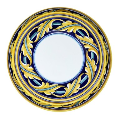 Assiette de table Montefalco Céramique artisanale italienne originale de Deruta