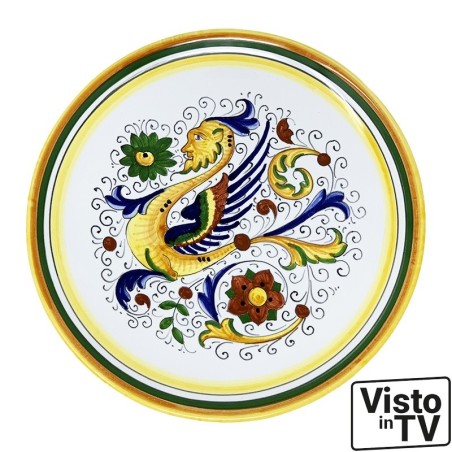 Assiette murale Raffaellesco Céramique artisanale italienne originale de Deruta
