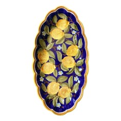 Scalloped "Gubbio" wall platter Positano Rosso Italian Pottery