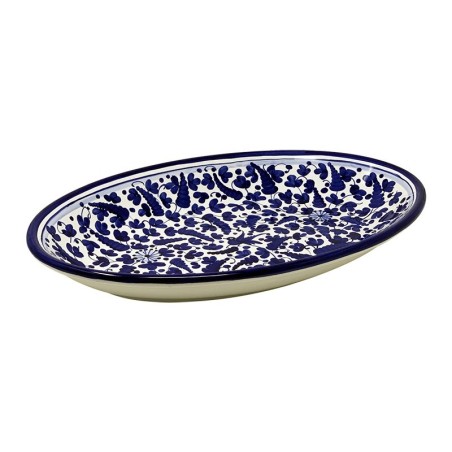 Oval tray Arabesco Blu