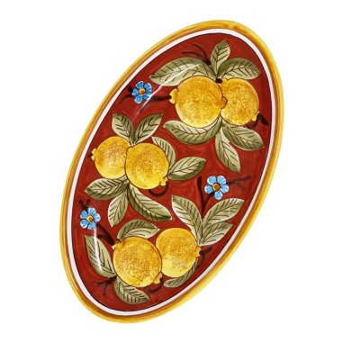 Oval tray Positano Handcrafted Deruta Pottery