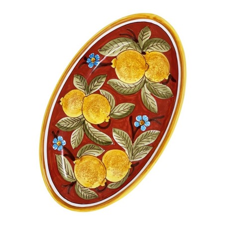 Oval tray Positano Handcrafted Deruta Pottery
