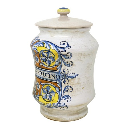 Pot à pharmacie 25cm Albarelle Antico Céramique artisanale italienne originale de Deruta