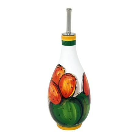 Huilier 0,5L 25cm Fico d'India Céramique artisanale italienne originale de Deruta