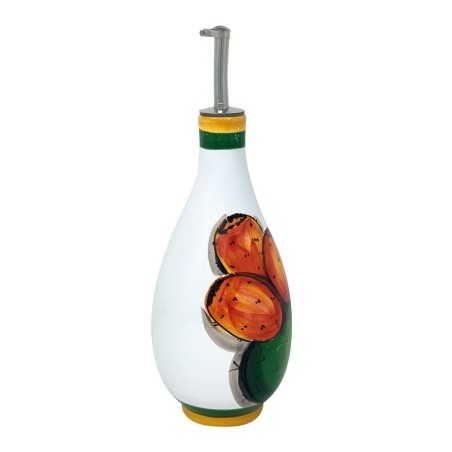 Huilier 0,5L 25cm Fico d'India Céramique artisanale italienne originale de Deruta