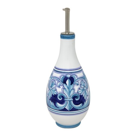 Oil bottle 1/2L 17oz Lavanda Handcrafted Deruta Pottery