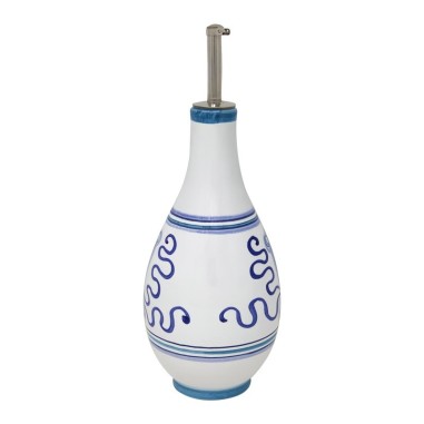 Oil bottle 1/2L 17oz Lavanda Handcrafted Deruta Pottery