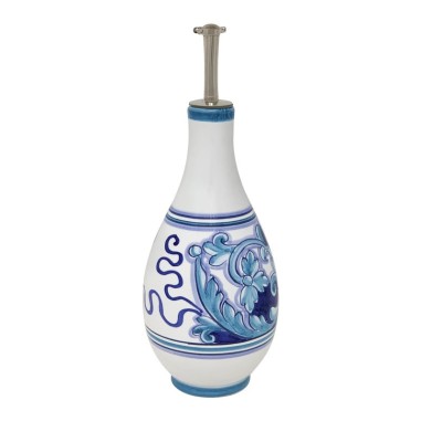 Oil bottle 1/2L 17oz Lavanda Handcrafted Deruta Pottery