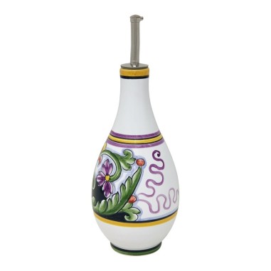 Oil bottle 1/2L 17oz Lavanda Handcrafted Deruta Pottery