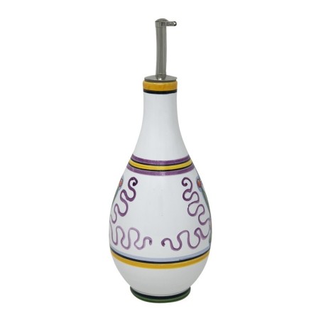 Oil bottle 1/2L 17oz Lavanda Handcrafted Deruta Pottery