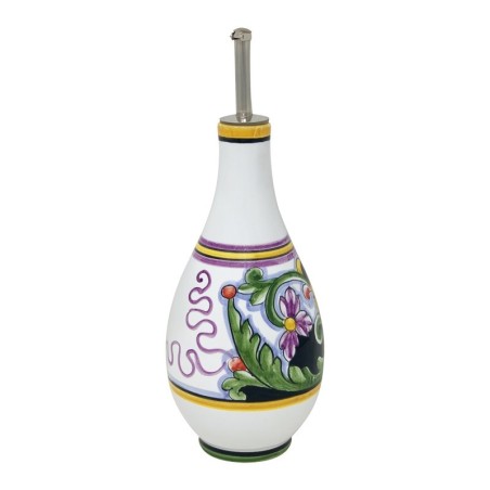 Oil bottle 1/2L 17oz Lavanda Handcrafted Deruta Pottery