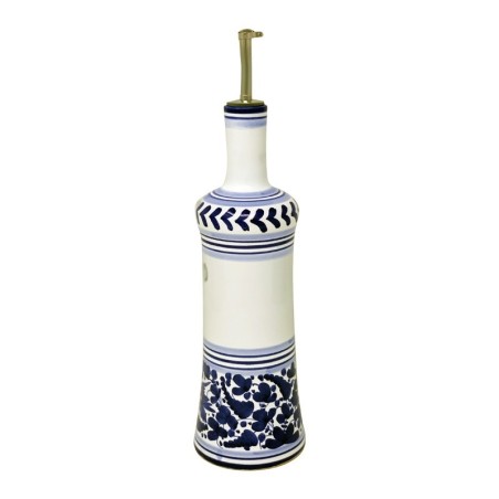Huilier 0,5L 31cm Arabesco Bleu Céramique artisanale italienne originale de Deruta