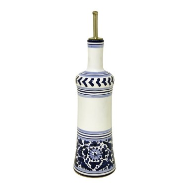Huilier 0,5L 31cm Arabesco Bleu Céramique artisanale italienne originale de Deruta