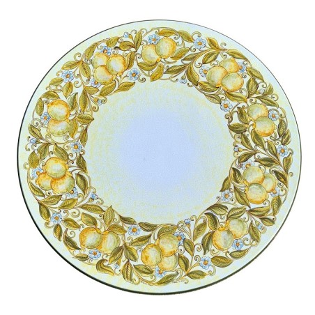 Table en pierre de lave Limoni Céramique artisanale italienne originale de Deruta