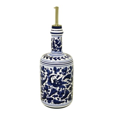 Huilier 0,75L 25cm Arabesco Bleu Céramique artisanale italienne originale de Deruta