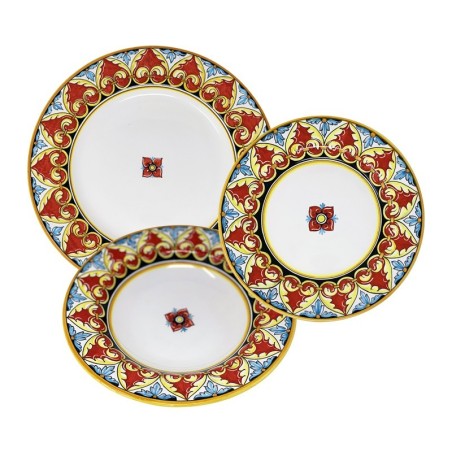 Service d’assiettes Sofia Céramique artisanale italienne originale de Deruta