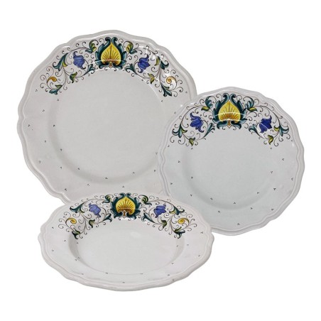 Servizio di piatti Piuma  ceramica di deruta