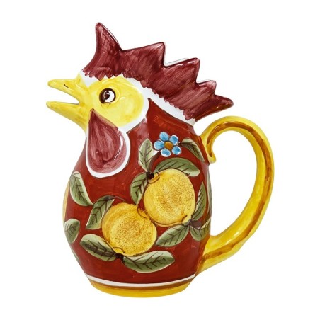 Cruche coq Positano Céramique artisanale italienne originale de Deruta
