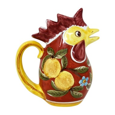 Rooster pitcher Positano Handcrafted Deruta Pottery
