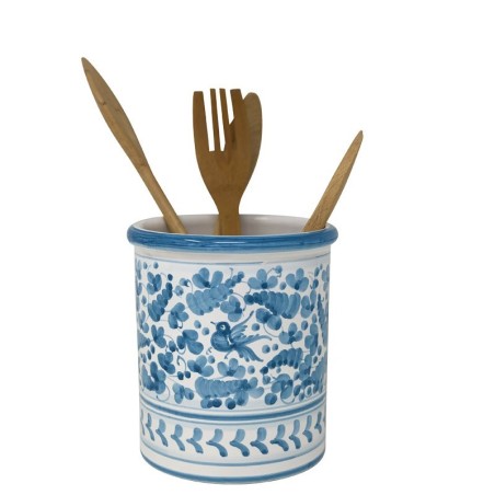 Porte-ustensiles 17cm Arabesco Céramique artisanale italienne originale de Deruta