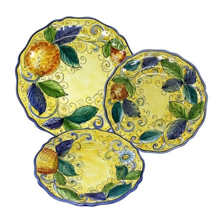 Place Setting Agrumi Italian Pottery