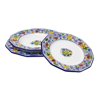 Place Setting Arabesco Multicolor Italian Pottery Place Setting Arabesco Multicolor Italian Pottery