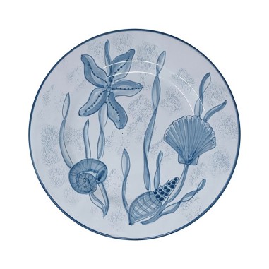 Service d’assiettes Vie Marine Céramique artisanale italienne originale de Deruta