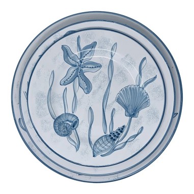 Service d’assiettes Vie Marine Céramique artisanale italienne originale de Deruta