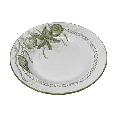 Service d’assiettes Vie Marine Céramique artisanale italienne originale de Deruta