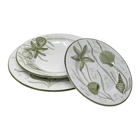 Service d’assiettes Vie Marine Céramique artisanale italienne originale de Deruta