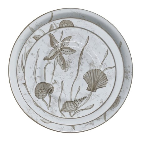 Service d’assiettes Vie Marine Céramique artisanale italienne originale de Deruta