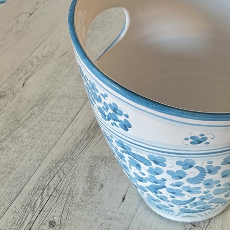 Set Round Cutting Board and Bottle Holder Italian Pottery