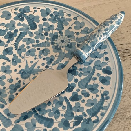 Cake plate and sweet shovel set Italian Pottery