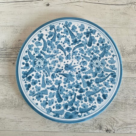 Cake plate and sweet shovel set Italian Pottery