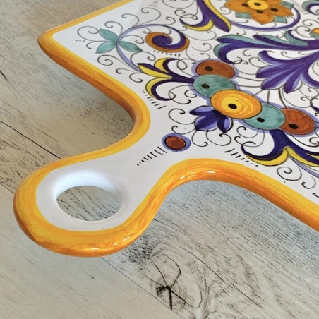 Planche à découper en forme de bouclier 34x21cm Ricco Deruta Céramique artisanale italienne originale de Deruta
