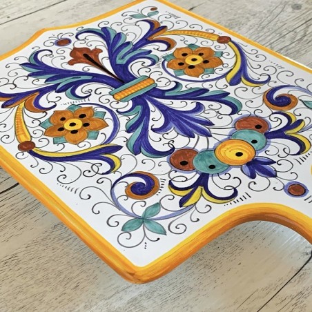 Planche à découper en forme de bouclier 34x21cm Ricco Deruta Céramique artisanale italienne originale de Deruta