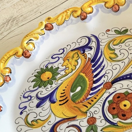 Raffaellesco Scalloped Oval Tray 13"