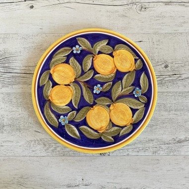 Plat à gâteau 30cm Positano Bleu