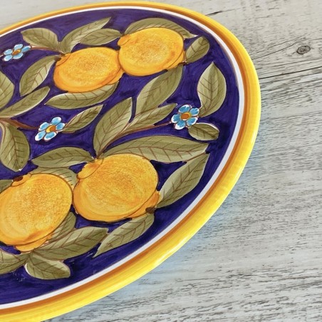 Plat à gâteau 30cm Positano Bleu