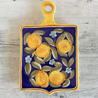 Cutting Board 14x8" Blue Positano Italian Pottery