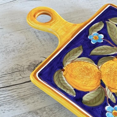 Cutting Board 14x8" Blue Positano Italian Pottery