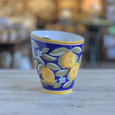 Porte-bouteille 23cm Positano Bleu Céramique artisanale italienne originale de Deruta