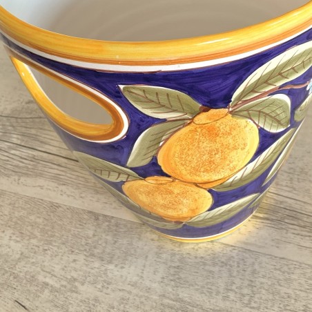 Blue Positano Ice Bucket 10x8" Italian Pottery