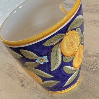 Blue Positano Ice Bucket 10x8" Italian Pottery