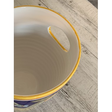 Blue Positano Ice Bucket 10x8" Italian Pottery